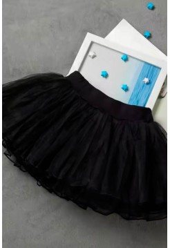 Черная детская юбка пачка для танцев 